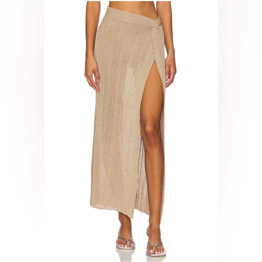 NEW - HEART OF GOLD SKIRT IN METALLIC GOLD